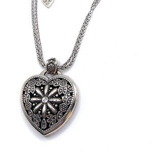 Brighton Floral Heart Locket Necklace - 4562